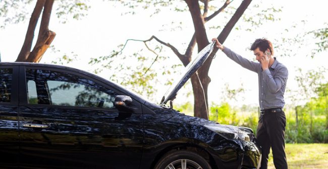 car-breakdown Person stranded after car breaks down