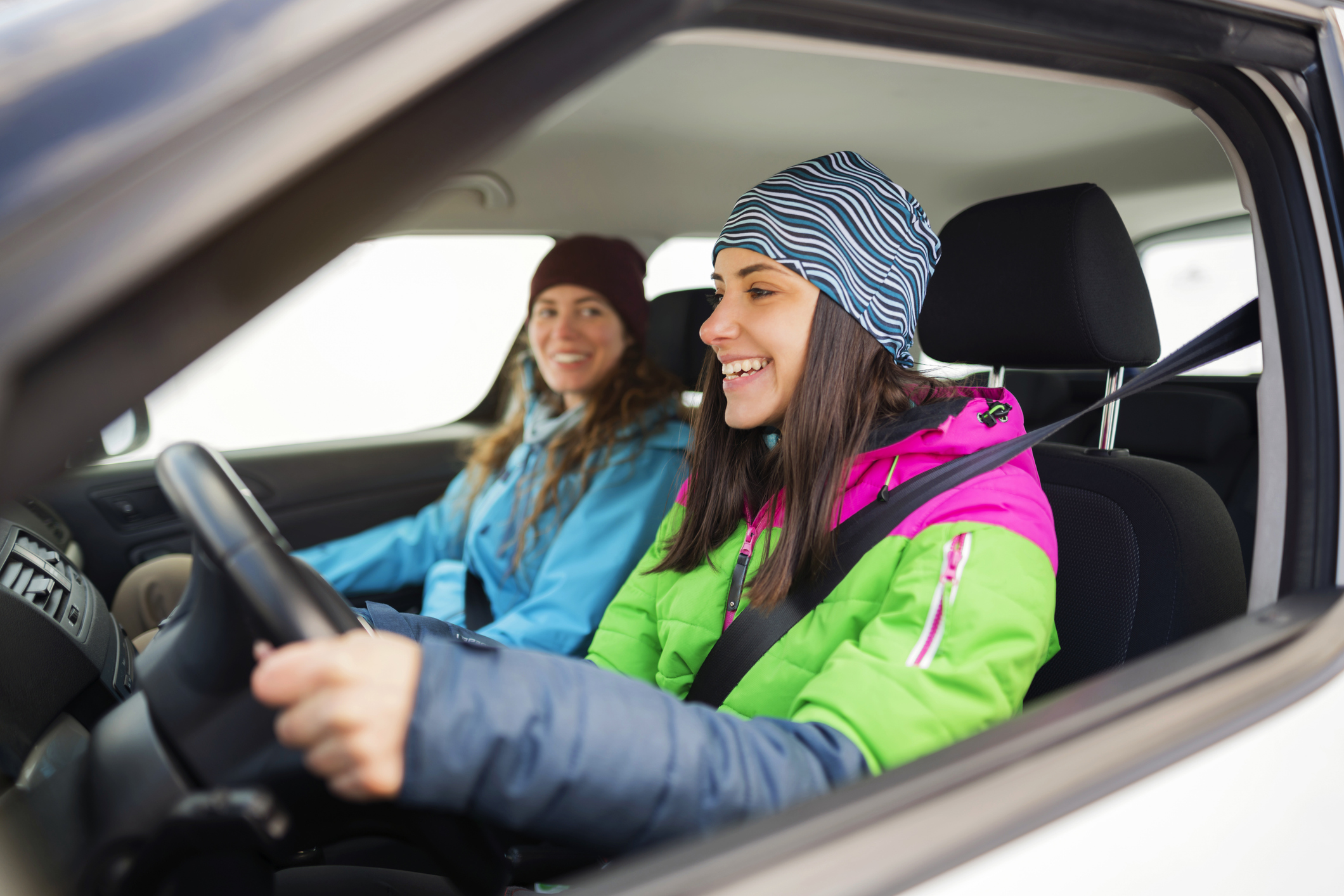 Girlfriends on a road trip.