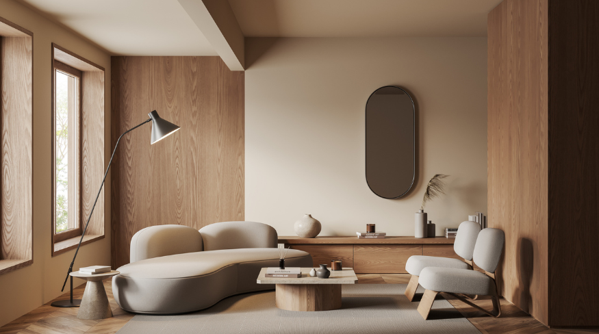 Modern living room decor.