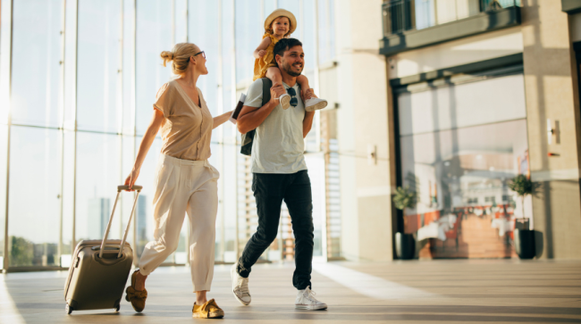 Family going on vacation.